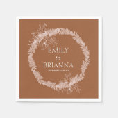 ミニマリストterracotta boho焼き名ナプキンス スタンダードカクテルナプキン (正面)