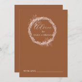 ミニマリストterracotta boho燃えたオレンジ結婚ズ アドバイスカード (正面/裏面)