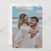 ミニマリストterracotta boho燃えたオレンジ結婚ズ 招待状 (裏面)