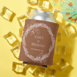 ミニマリストterracotta boho燃えたオレンジ結婚ズ 缶クーラー