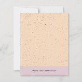 ミニマリストTerrazzo Monogram文房具 – 紫 案内状 (裏面)