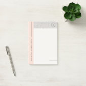 ミニマリストTerrazzo Monogram Post-Its – グレー ポストイット (オフィス)