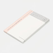 ミニマリストTerrazzo Monogram Post-Its – グレー ポストイット (アングル)