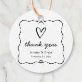 ミニマリストThank You Script 結婚's フェイバータグ (裏面)