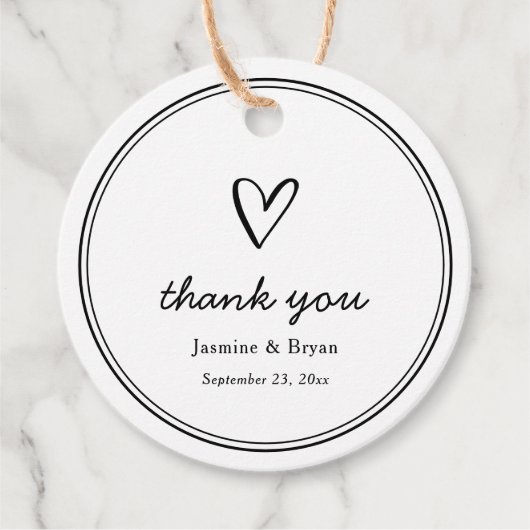 ミニマリストThank You Script 結婚's フェイバータグ (正面)