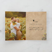 ミニマリストValentines Day Coule Love you 2 Photo カード (内部)