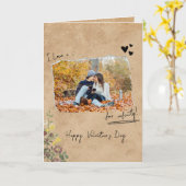 ミニマリストValentines Day Coule Love you 2 Photo カード (黄色い花)