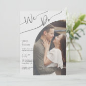 ミニマリストWe Doフォト結婚式招待状 招待状 (スタンド正面)