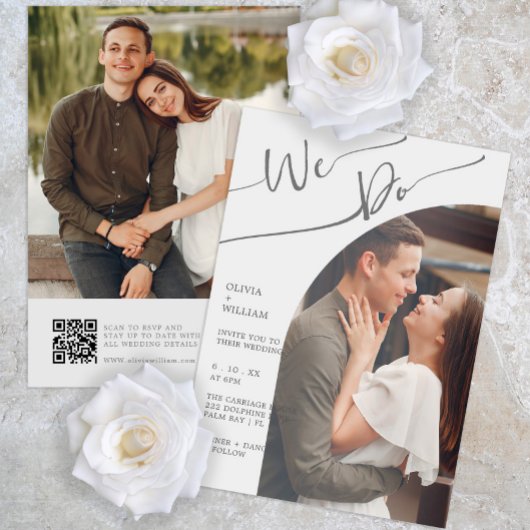 ミニマリストWe Doフォト結婚式招待状 招待状