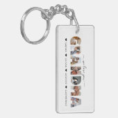 ミニマリストWE LAVE YOUおばあちゃんフォトコラージュ キーホルダー (正面左)