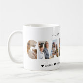 ミニマリストWE LAVE YOUおばあちゃんフォトコラージュ コーヒーマグカップ (左)