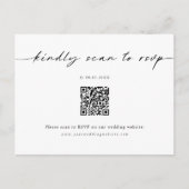 ミニマリストWebサイトRSVPバーコードエンクロージャポストカード ポストカード (正面)