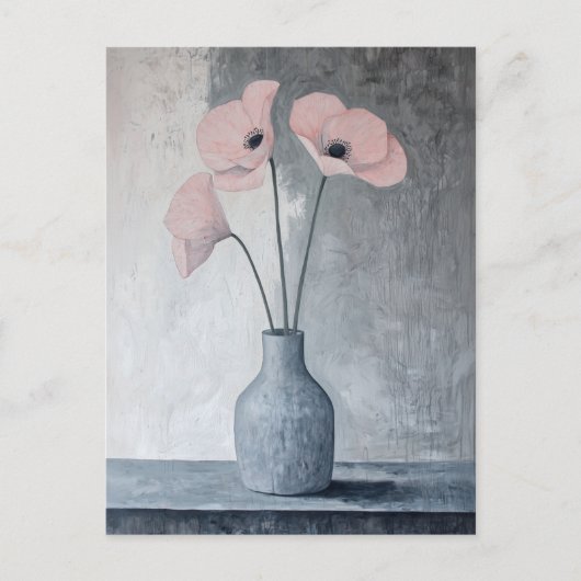 ミニマリストWhimsy花No.028 ポストカード (正面)