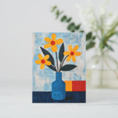 ミニマリストWhimsy花No.034 ポストカード (スタンド正面)