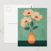 ミニマリストWhimsy花No.043 ポストカード (正面/裏面)