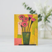 ミニマリストWhimsy花No.047 ポストカード (スタンド正面)