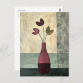 ミニマリストWhimsy花No.064 ポストカード (正面/裏面)