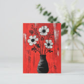 ミニマリストWhimsy花No.067 ポストカード (スタンド正面)