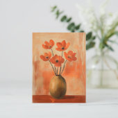 ミニマリストWhimsy花No.083 ポストカード (スタンド正面)