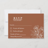 ミニマリストwidlflower terracotta RSVP 結婚's (正面)
