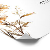 ミニマリストWildflower結婚のドリンクバーメニュー ポスター (角)