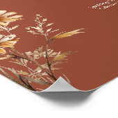 ミニマリストWildflower結婚のドリンクバーメニュー ポスター (角)