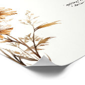 ミニマリストWildflower結婚のドリンクバーメニュー ポスター (角)