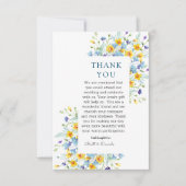 ミニマリストWildflowersありがとうテンプレート サンキューカード (正面)