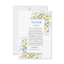 ミニマリストWildflowersありがとうテンプレート