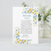 ミニマリストWildflowersありがとうテンプレート サンキューカード (スタンド正面)