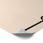 ミニマリストYoga Girl - Line Art ポスター (角)