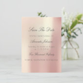 ミニマリスピンクローズキンセアニラ日付を保存 招待状 (スタンド正面)