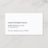 ミニマリスブルーホワイト美容師 名刺 (裏面)