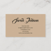 ミニマリスベージュ内装デザイン 名刺 (裏面)