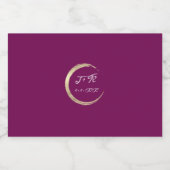 ミニマリスマルサラホワイト金ゴールドイニシャルパーティーの好意 フードラベル (シングルラベル)