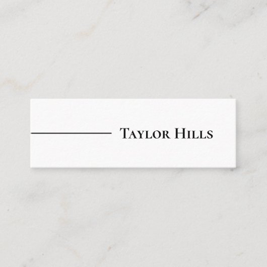 ミニマリスモダントの線名モノクロ スキニー名刺 (正面)