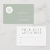 ミニマリスモダントアポイントメントカード·ビジネス·サプライ 予約カード (正面/裏面)