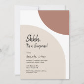 ミニマリスモダントアーチサプライズ誕生日 招待状 (正面)