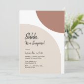 ミニマリスモダントアーチサプライズ誕生日 招待状 (スタンド正面)