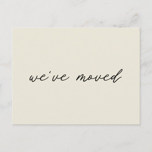 ミニマリスモダントスクリプト移動のお知らせ     ポストカード (正面)