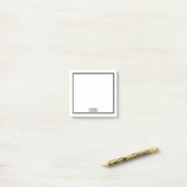 ミニマリスモダントダブルスリ縁どーイニシャル ポストイット (デスク上)