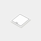 ミニマリスモダントダブルスリ縁どーイニシャル ポストイット (アングル)