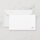 ミニマリスモダントテンプレートモノグラムシンプル ノートカード (裏面)