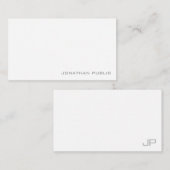 ミニマリスモダントテンプレートモノグラムシンプル ノートカード (正面/裏面)