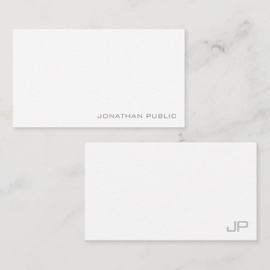 ミニマリスモダントテンプレートモノグラムシンプル ノートカード (正面/裏面)