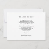 ミニマリスモダントトレンディーコラ結婚ージュの4枚写真 サンキューカード (裏面)