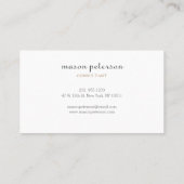 ミニマリスモダントネイビーブルー斑点紙テクスチャ 名刺 (裏面)