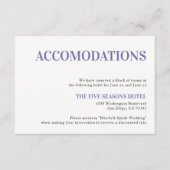 ミニマリスモダントパープ結婚ルズアコモデーション エンクロージャーカード (正面)