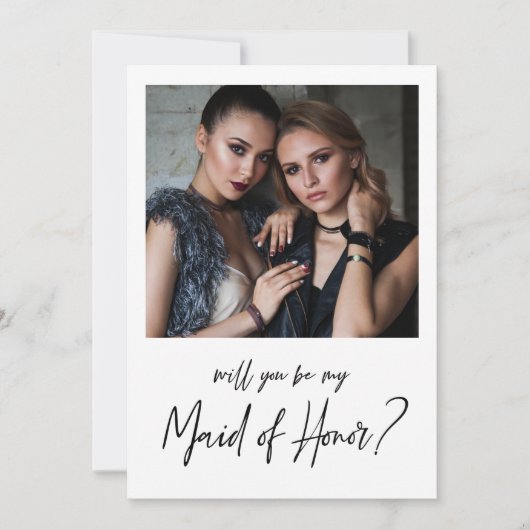 ミニマリスモダントフォトメイド・オブ・オーナー(花嫁付き添い人)提案 招待状 (正面)