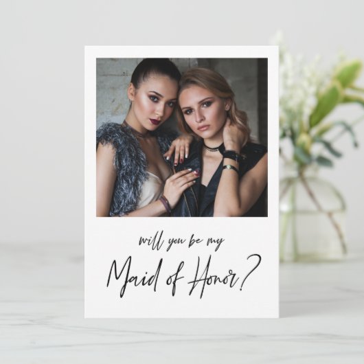 ミニマリスモダントフォトメイド・オブ・オーナー(花嫁付き添い人)提案 招待状 (スタンド正面)